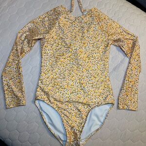 Art Class Yellow and White Floral Swimwear